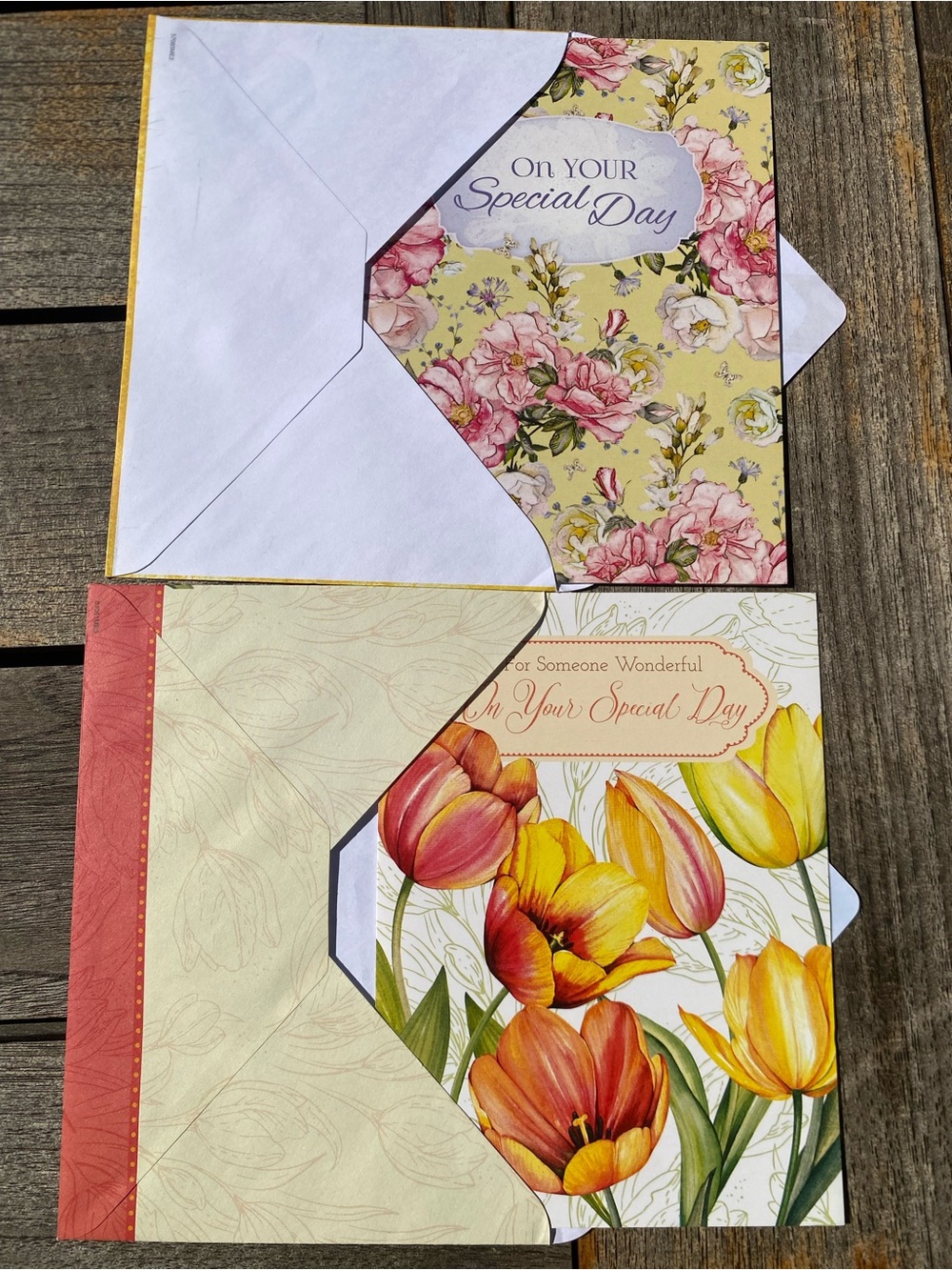 Floral 'On Your Special Day' Birthday cards - Pink & Yellow Tulip Designs